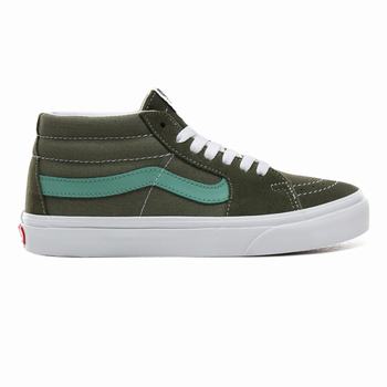 Damske Kotnikove Tenisky Vans Retro Sport Sk8-Mid Tmavo Zelene VA48WATGS